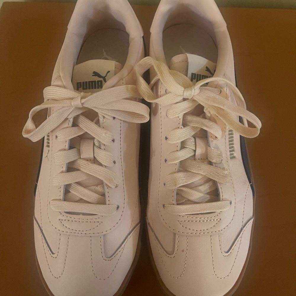 Puma Light Pink Lace-Up Sneakers